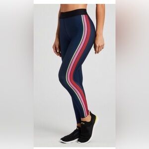 Ultracor High Rise Color Stripe Shine Leggings , Small